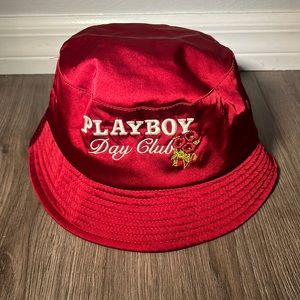 Playboy Satin Red Bucket Hat